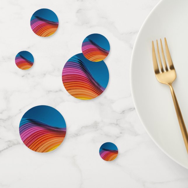 Colourful Wave Confetti (Group)