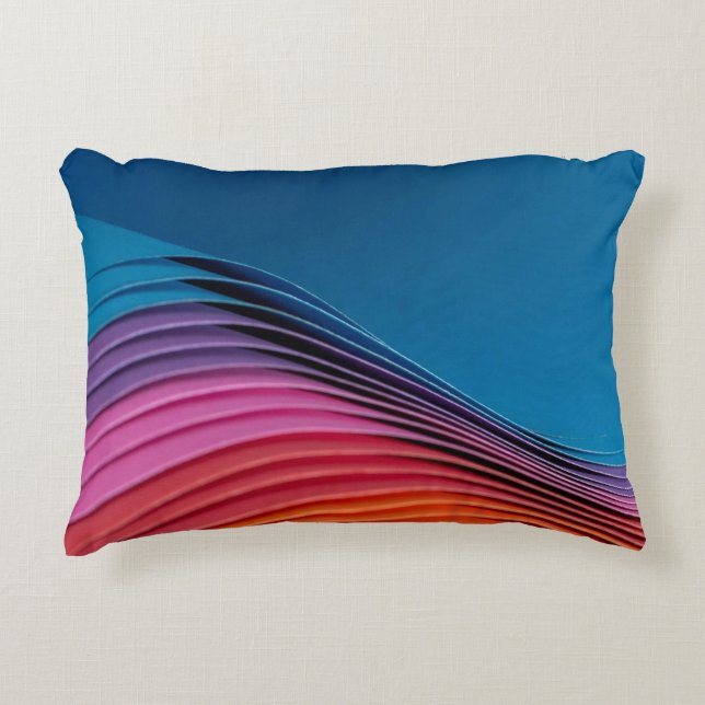 Colourful Wave Decorative Cushion (Front)