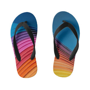 Colourful Wave Kid's Thongs