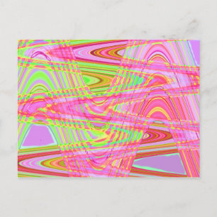 colourful wave postcard