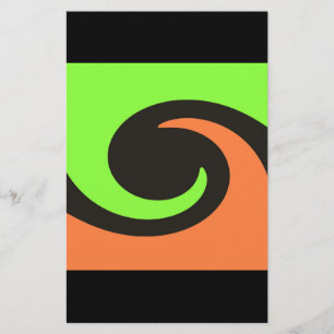 colourful wave stationery