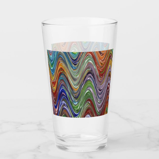 Colourful Waves #28 Glass (Front)