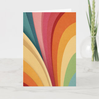 Colourful waves and shapes in design card