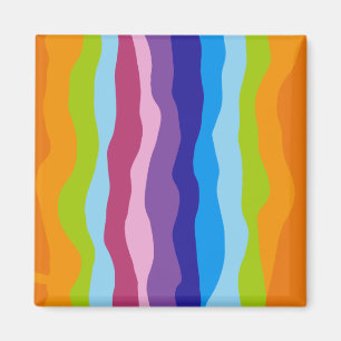 Colourful waves magnet