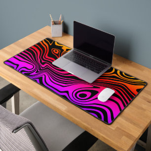 Colourful Waves Modern Design Desk Mat
