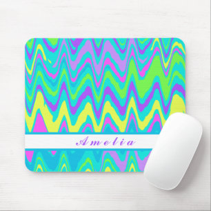Colourful Waves Mouse Pad