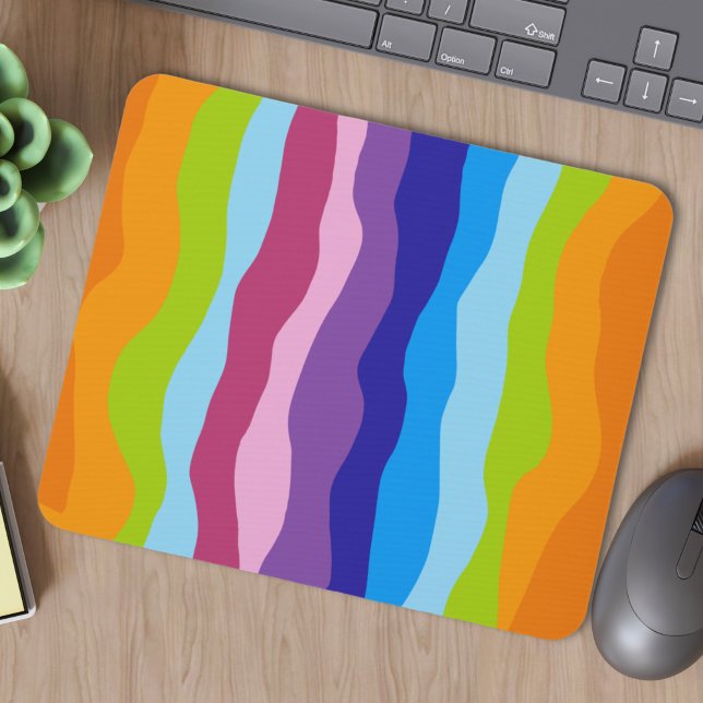 Colourful Waves Mouse Pad (Creator Uploaded)