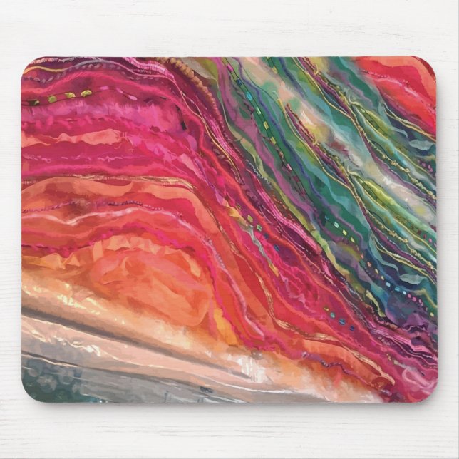 Colourful Waves Mousepad (Front)