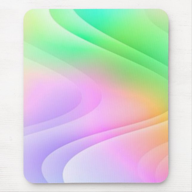 colourful waves mousepad (Front)