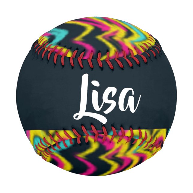 Colourful waves pattern baseball (Front)