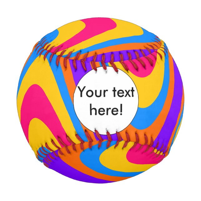 Colourful waves pattern baseball (Front)