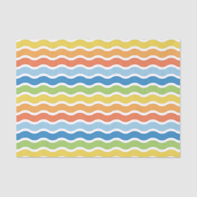Colourful Waves Pattern Tissue Paper (Front)