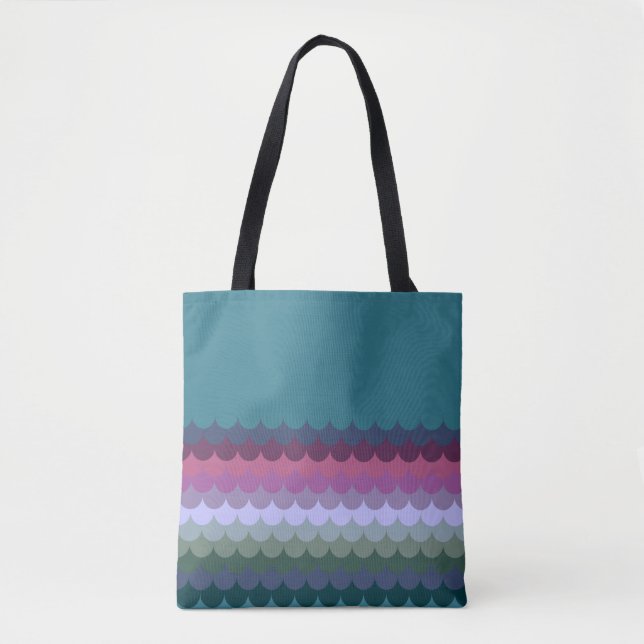 Colourful Waves Tote Bag (Front)