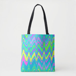 Colourful Waves Tote Bag