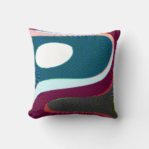 Colourful Wavy Abstract 612 Cushion