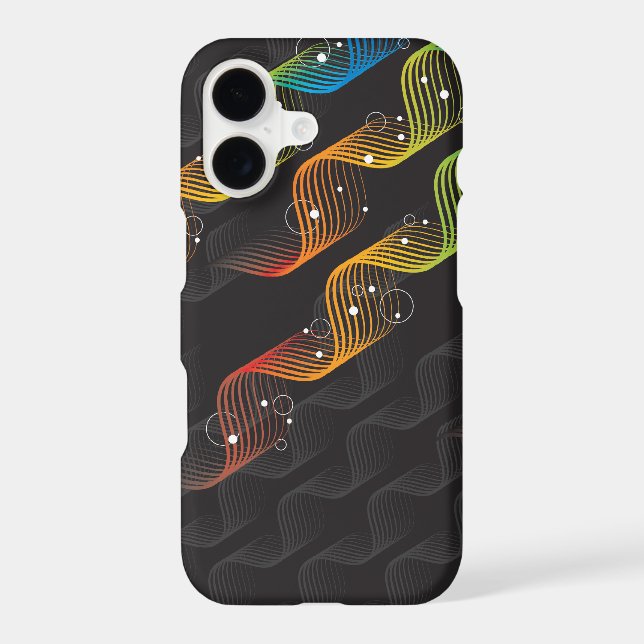 Colourful Wavy Abstract Rainbow Twist & Bubbles Ar (Back)