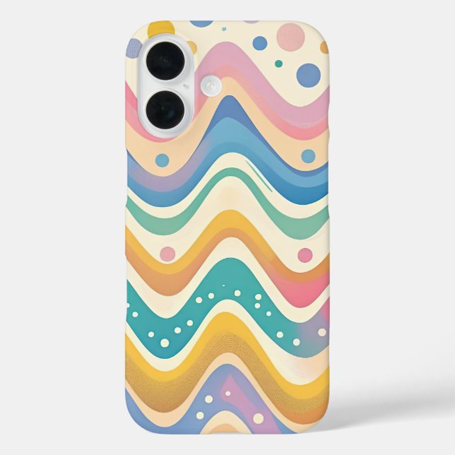 Colourful Wavy Chevron Zigzag Case-Mate iPhone Case (Back)