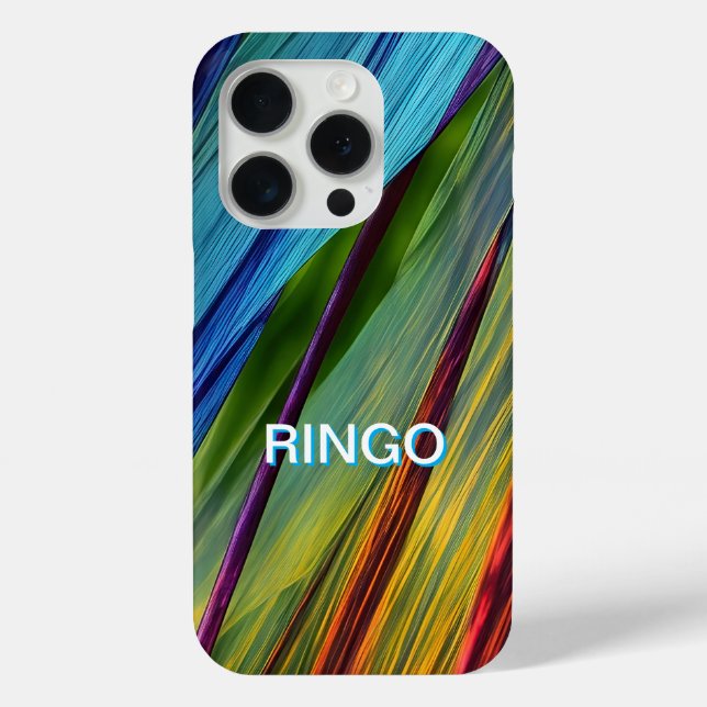 Colourful WAVY Design in Blue and Teal Case-Mate iPhone Case (Back)