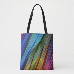 Colourful WAVY Design in Blue and Teal Tote Bag
