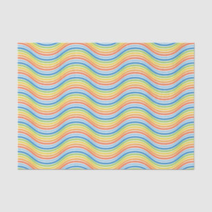 Colourful Wavy Lines Tissue Paper