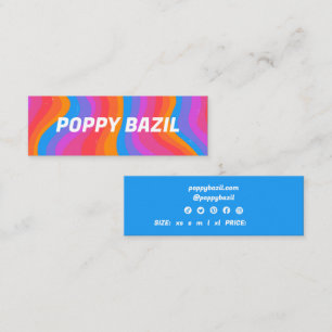 Colourful Wavy Stripes Rainbow CUSTOM Hang Tag