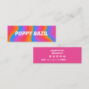 Colourful Wavy Stripes Rainbow CUSTOM Hang Tag