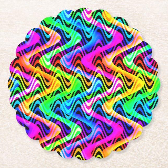 colourful weaves paper coaster (Front)