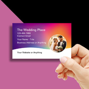 Colourful Wedding Theme Modern Business Cards