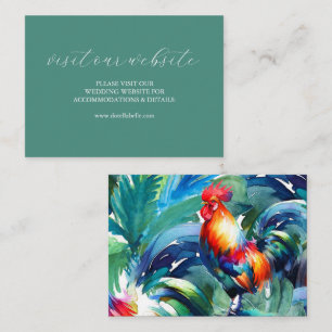 Colourful Wedding Website Insert Card Script