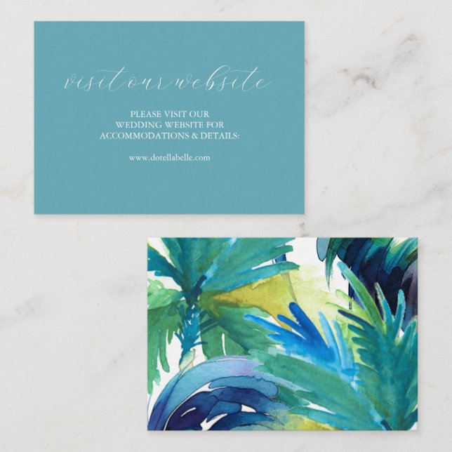 Colourful Wedding Website Insert Card Script (Front/Back)