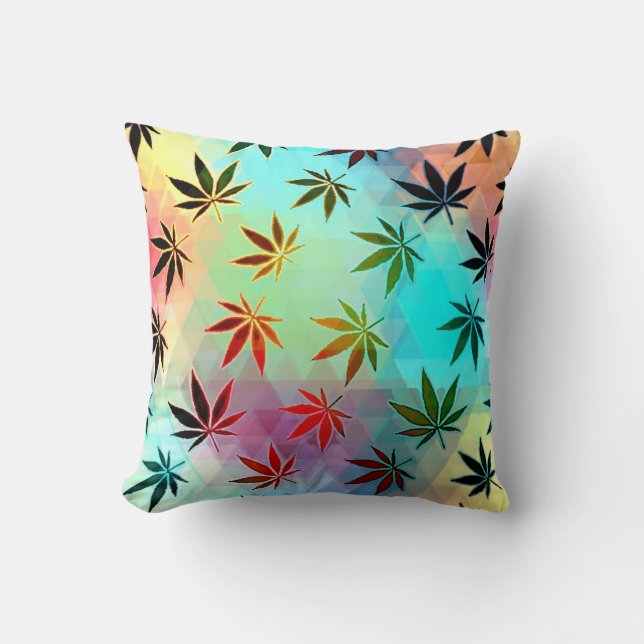 Colourful Weed Cushion (Front)