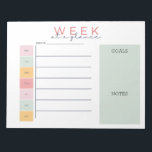 Colourful Week at a Glance Notepad<br><div class="desc">Colourful Week at a Glance Notepad</div>