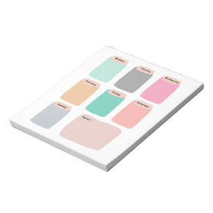 Colourful Weekly Planner Notepad