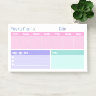 Colourful Weekly Planner Post-it Notes