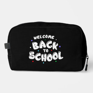 Colourful Welcome Back to School Typography Dopp Kit
