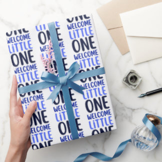 Colourful "Welcome Little One" Baby Shower Wrapping Paper