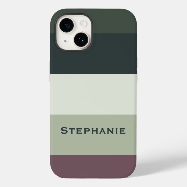 Colourful Wenge Green Palette Abstract Stripes Nam Case-Mate iPhone Case (Back)
