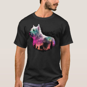 Colourful Westie Nature Highland White Terrier Ref T-Shirt