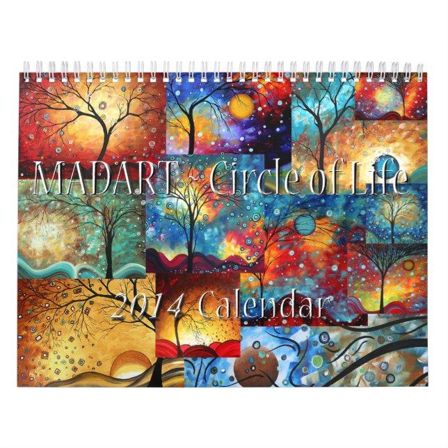 Colourful Whimsical 2014 Calendar Beautiful Art (Cover)