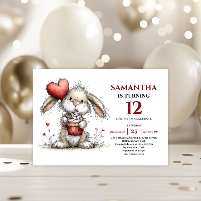 Colourful whimsical bunn animals edit kids birthda invitation (Colorful whimsical animals edit kids birthday invitation

)