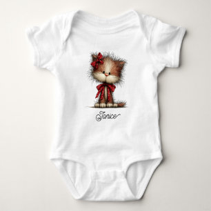 Colourful Whimsical Cat Baby Bodysuit