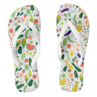 Colourful Whimsical Fruits & Veggies Pattern 