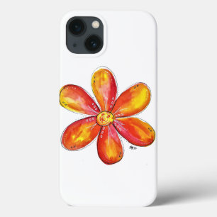 Colourful Whimsical Orange and Yellow iPhone 13 Case