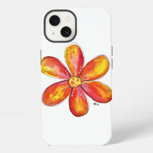 Colourful Whimsical Orange and Yellow iPhone 13 Case