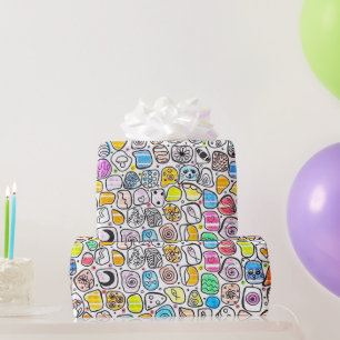 Colourful Whimsical Pattern Birthday & Holiday Wrapping Paper