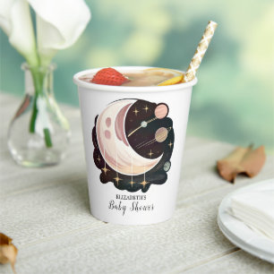 Colourful Whimsical Stars Baby Shower Paper Cups