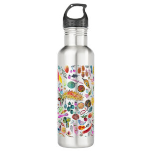 Colourful Whimsical Watercolor Fruits Veggies 710 Ml Water Bottle