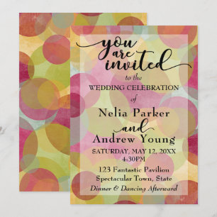 Colourful Whimsical Wedding   Black You are Invite