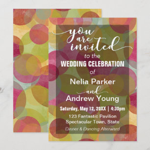Colourful Whimsical Wedding   White You are Invitation