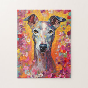 Colourful Whippet Jigsaw Puzzle